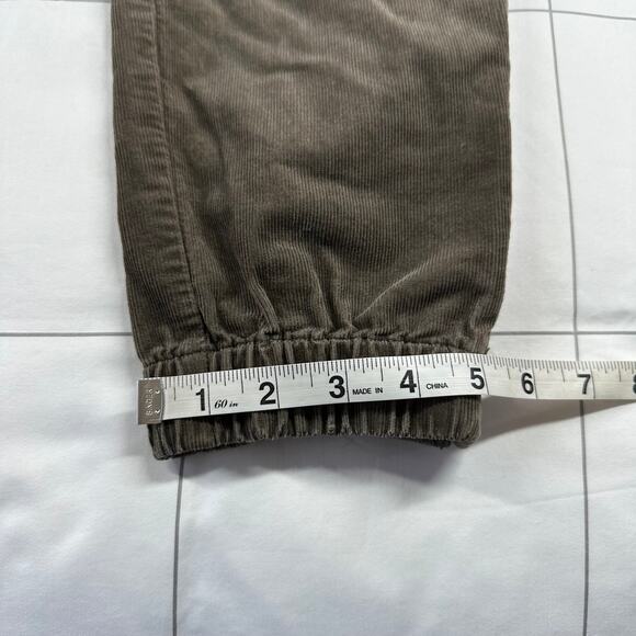 Banana Republic Pants Womens 10 Petite Brown Corduroy Jogger Utility Ankle Zip - Picture 13 of 13